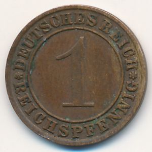Веймарская республика, 1 рейхспфенниг (1934 г.)