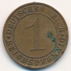 Веймарская республика, 1 рейхспфенниг (1935 г.)