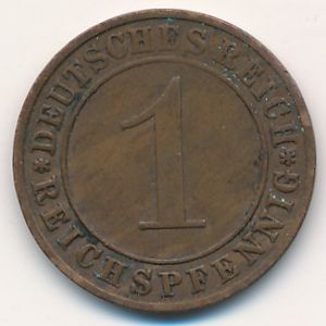 Веймарская республика, 1 рейхспфенниг (1935 г.)
