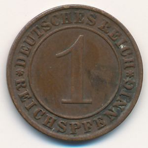 Веймарская республика, 1 рейхспфенниг (1936 г.)