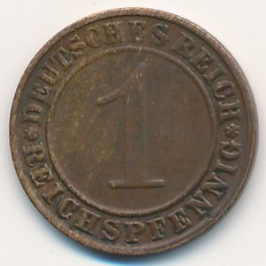 Веймарская республика, 1 рейхспфенниг (1936 г.)