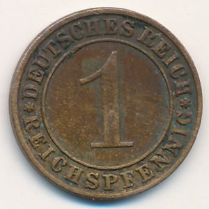 Веймарская республика, 1 рейхспфенниг (1936 г.)