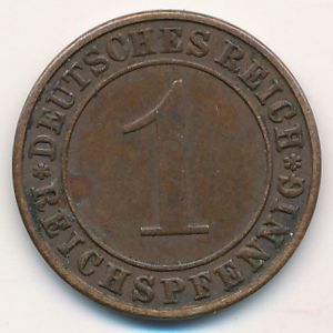 Веймарская республика, 1 рейхспфенниг (1936 г.)