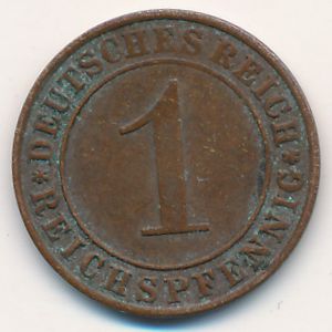 Веймарская республика, 1 рейхспфенниг (1936 г.)