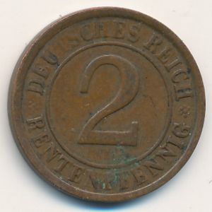 Веймарская республика, 2 рентенпфеннига (1924 г.)
