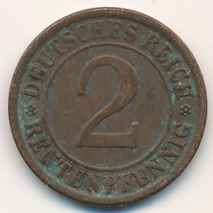Веймарская республика, 2 рентенпфеннига (1924 г.)