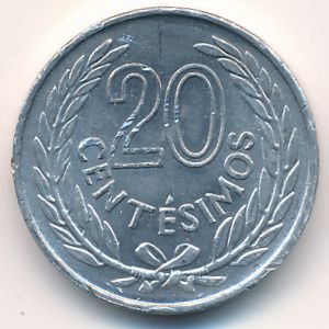 Уругвай, 20 сентесимо (1965 г.)
