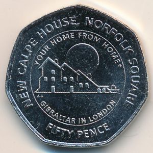Gibraltar, 50 pence, 2018