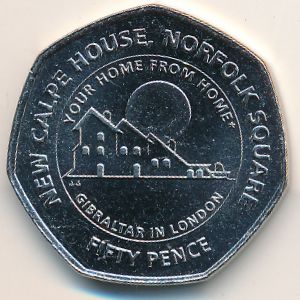Gibraltar, 50 pence, 2018