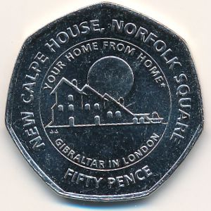 Gibraltar, 50 pence, 2018