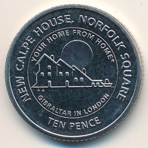 Гибралтар, 10 пенсов (2018 г.)