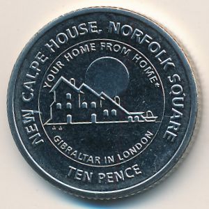 Гибралтар, 10 пенсов (2018 г.)