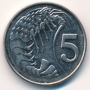 Cayman Islands, 5 cents, 2005