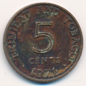 Тринидад и Тобаго, 5 центов (1971 г.)
