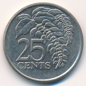 Trinidad & Tobago, 25 cents, 1998