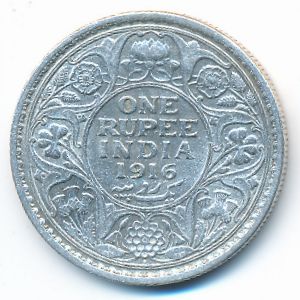 Британская Индия, 1 рупия (1916 г.)