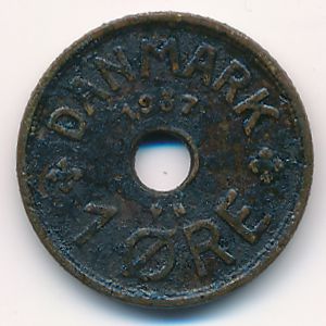 Дания, 1 эре (1937 г.)