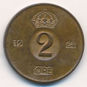 Швеция, 2 эре (1964 г.)