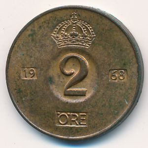Швеция, 2 эре (1968 г.)