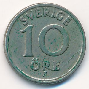 Sweden, 10 ore, 1946