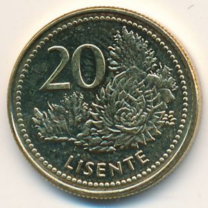 Lesotho, 20 lisente, 2018