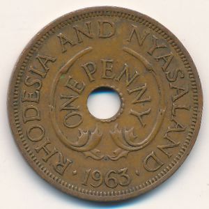 Родезия и Ньясаленд, 1 пенни (1963 г.)