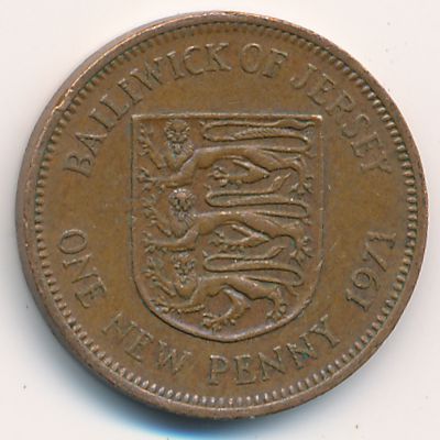 Джерси, 1 новый пенни (1971 г.)