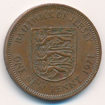 Jersey, 1 new penny, 1971