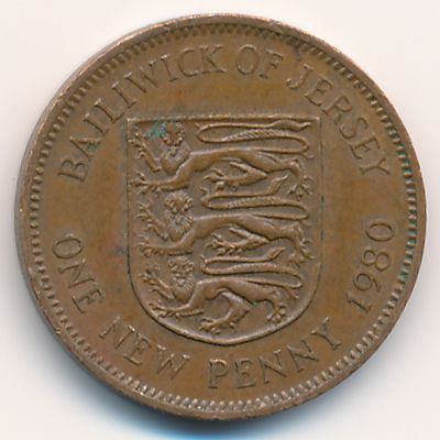Джерси, 1 новый пенни (1980 г.)