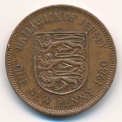 Джерси, 1 новый пенни (1980 г.)