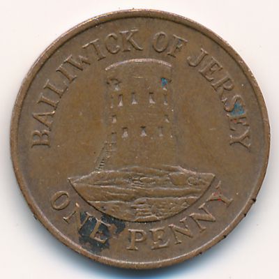Джерси, 1 пенни (1985 г.)