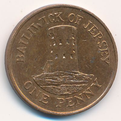 Jersey, 1 penny, 1986