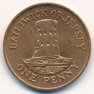 Джерси, 1 пенни (1987 г.)