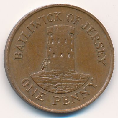 Jersey, 1 penny, 1987