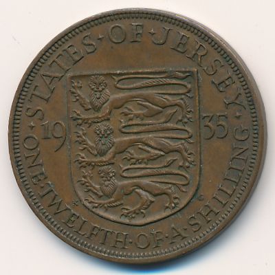Джерси, 1/12 шиллинга (1935 г.)