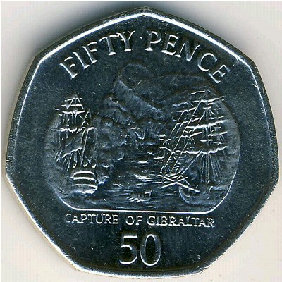 Gibraltar, 50 pence, 2004–2005