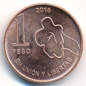 Аргентина, 1 песо (2018 г.)