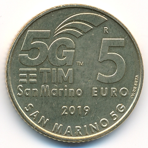 San Marino, 5 euro, 2019