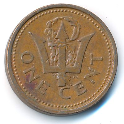 Barbados, 1 cent, 1987