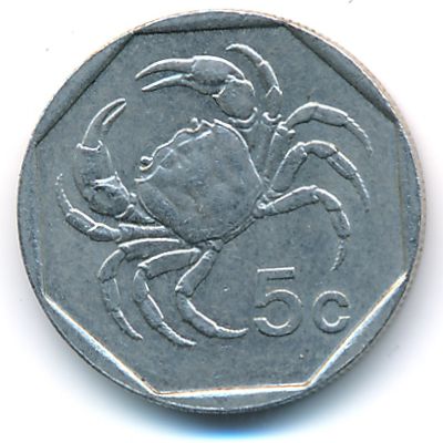 Malta, 5 cents, 1991