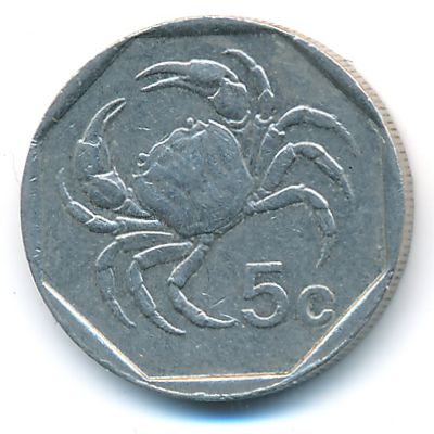 Malta, 5 cents, 1991