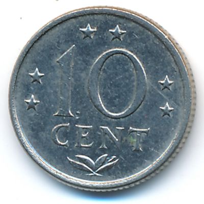 Антильские острова, 10 центов (1977 г.)