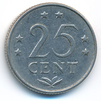 Антильские острова, 25 центов (1976 г.)