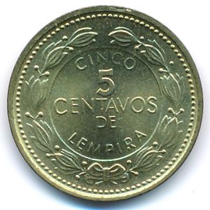 Honduras, 5 centavos, 1999
