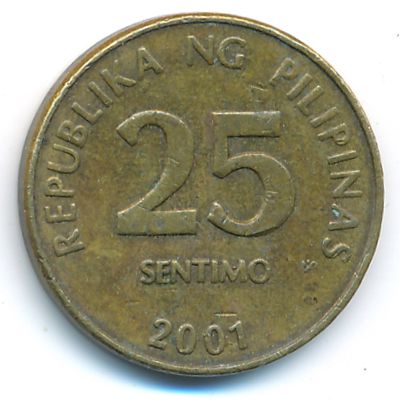 Филиппины, 25 сентимо (2001 г.)
