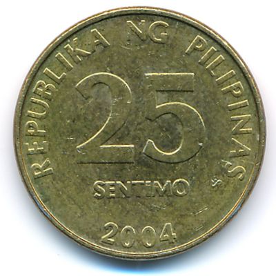Филиппины, 25 сентимо (2004 г.)