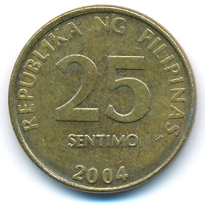 Филиппины, 25 сентимо (2004 г.)