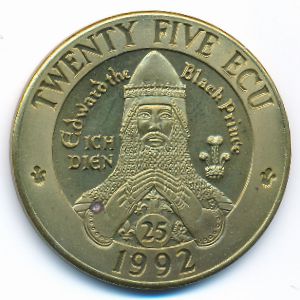 Уэльс., 25 экю (1992 г.)