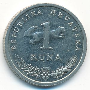 Хорватия, 1 куна (2009 г.)