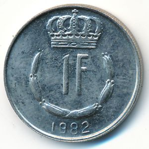 Luxemburg, 1 franc, 1982